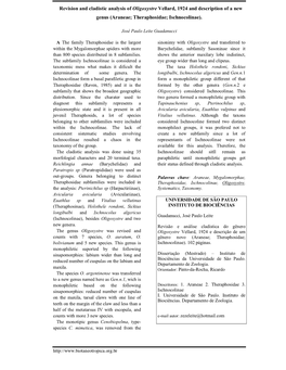 Revision and Cladistic Analysis of Oligoxystre Vellard, 1924 and Description of a New Genus (Araneae; Theraphosidae; Ischnocolinae)