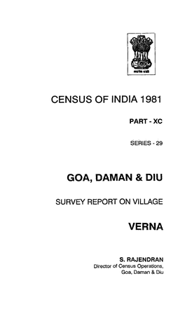 Survey Report on Village Verna, Part XC, Series-29