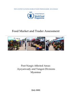 Food Market Assessment: Nargis Affected Areas of Myanmar