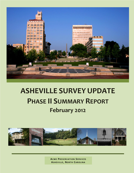 Ashevillesurveyupdate Phase Iisummary Report