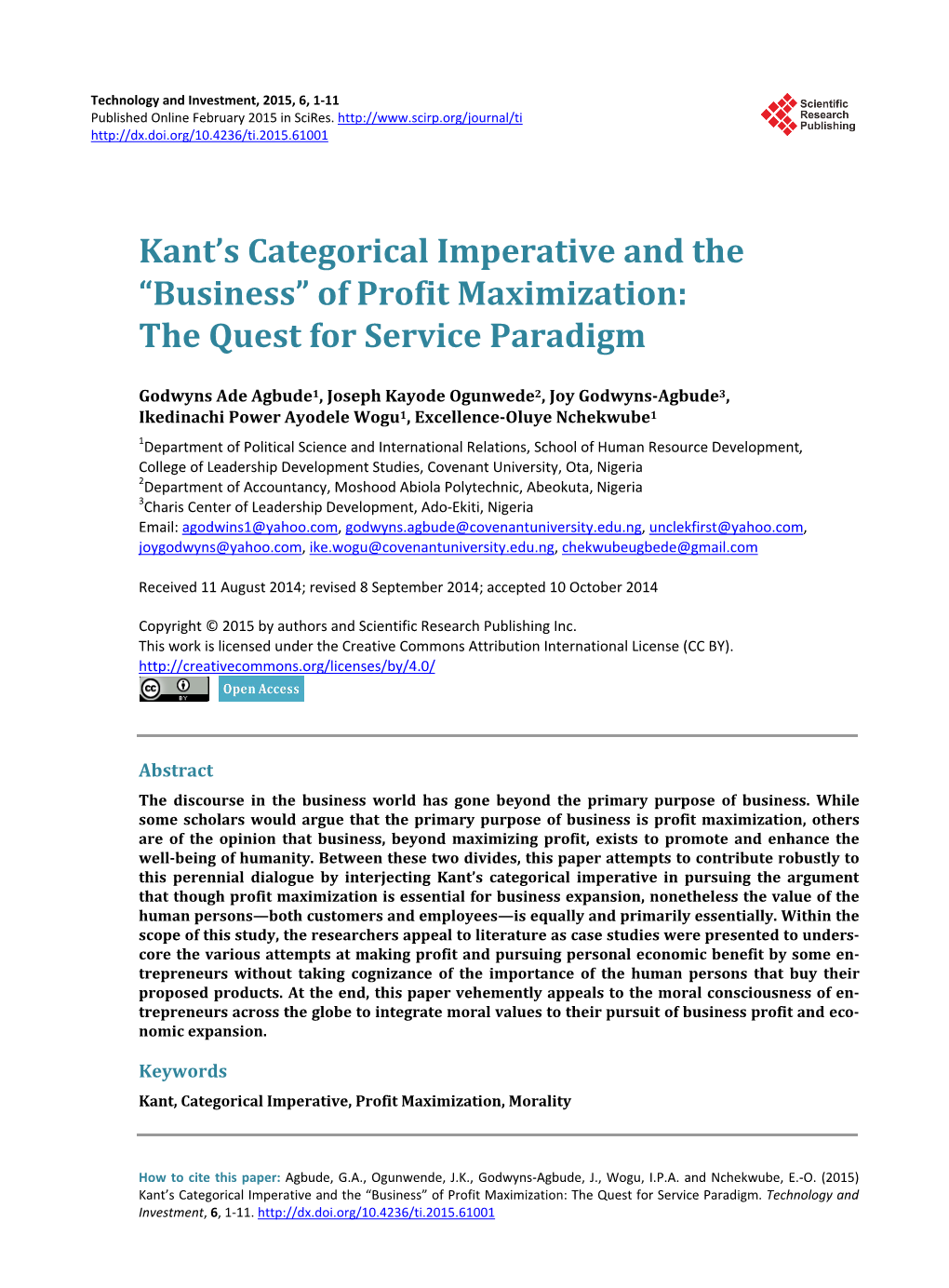 Kant's Categorical Imperative And