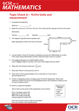 10.01A Units and Measurement