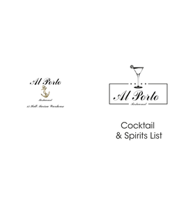 Alporto Cocktail & Spirits List Singles