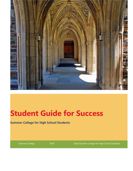 Student Guide for Success Summer College for High School Students