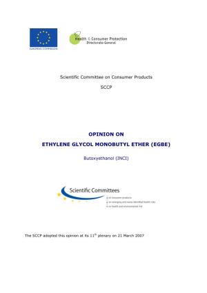 Ethylene Glycol Monobutyl Ether (Egbe)