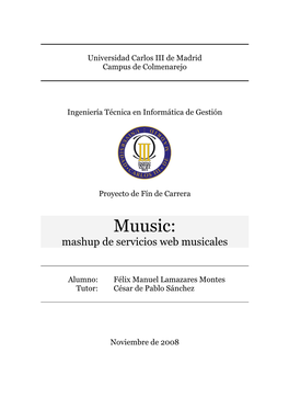 Muusic: Mashup De Servicios Musicales
