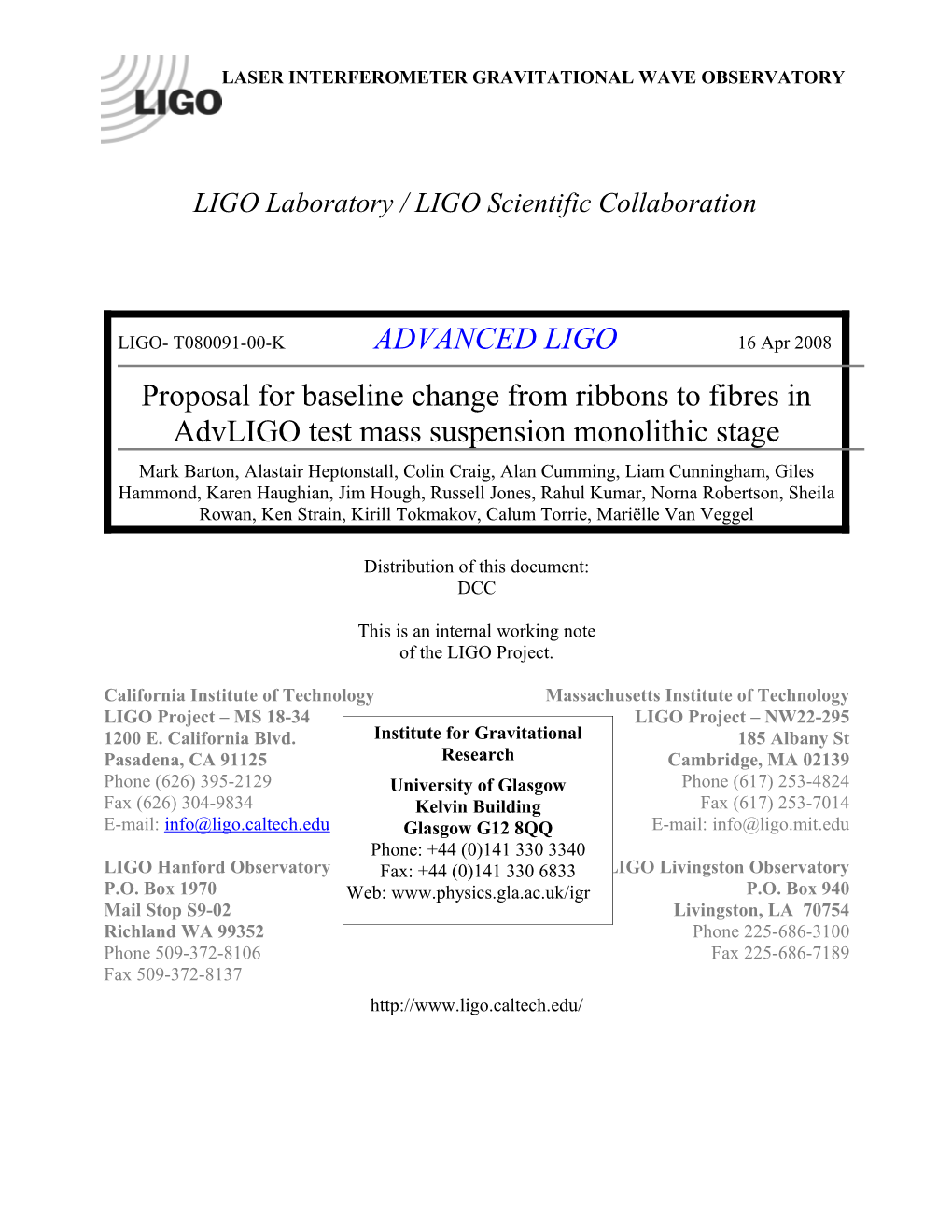 Laser Interferometer Gravitational Wave Observatory s2