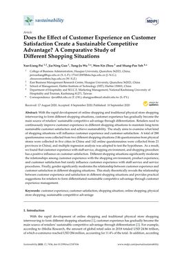 Does the Effect of Customer Experience on Customer Satisfaction Create a Sustainable Competitive Advantage? a Comparative Study