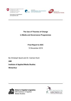 The Use of Theories of Change in Media and Governance Programmes