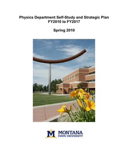 Physics Department Self-Study and Strategic Plan FY2010 to FY2017