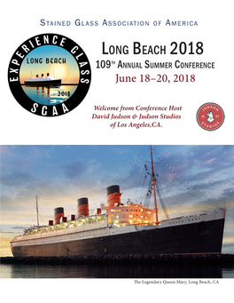 Long Beach 2018 109Th Annual Summer Conference June 18–20, 2018
