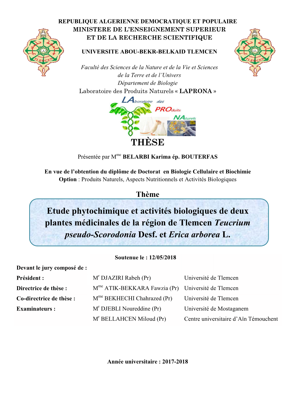 Etude Phytochimique Et Plantes Médicinales Pseudo-Scorodonia