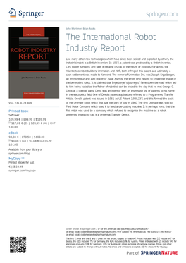 The International Robot Industry Report