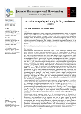 A Review on Cytological Study in Chrysanthemum Species