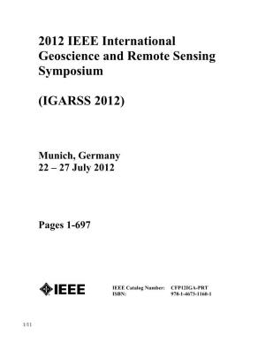 2012 IEEE International Geoscience and Remote Sensing Symposium