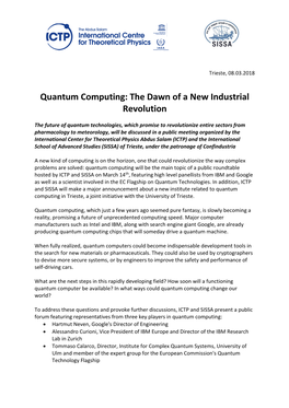 Quantum Computing: the Dawn of a New Industrial Revolution