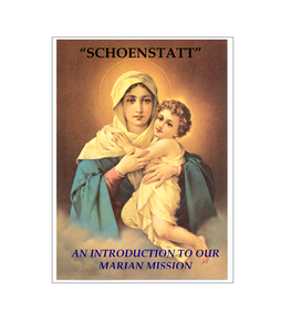 An Introduction to Our Marian Mission “Schoenstatt” an Introduction Into Our Marian Mission