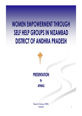 Women Empowerment Through Shgs in Nizamabad District of AP.Pdf