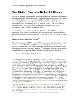 1 Economics: the Delightful Science