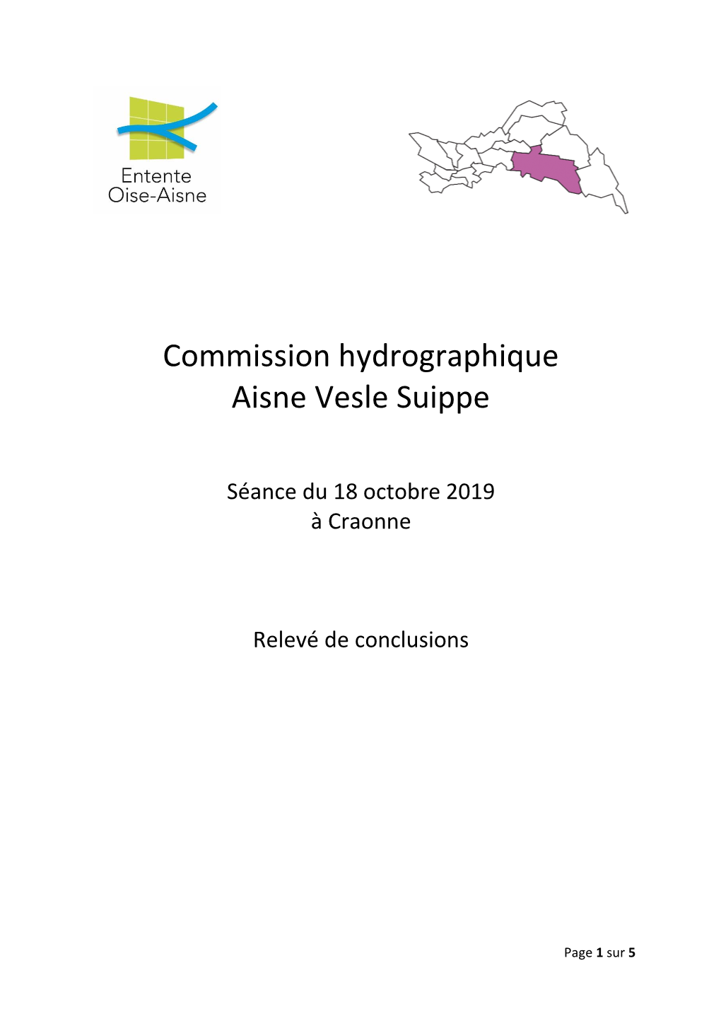 Commission Hydrographique Aisne Vesle Suippe