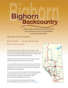 Bighorn Backcountry Brochure 2015