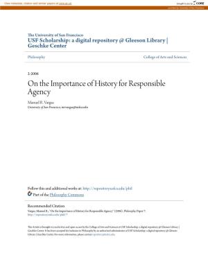 On the Importance of History for Responsible Agency Manuel R