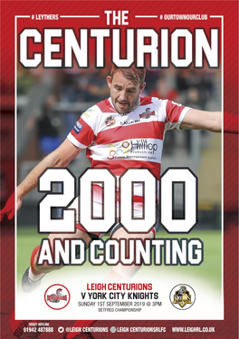 Leigh Centurions V YORK CITY KNIGHTS