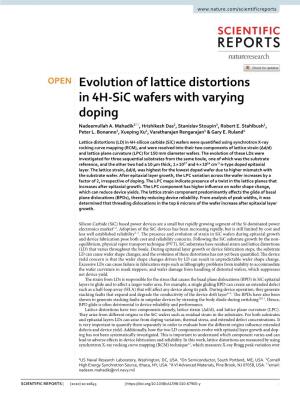 Evolution of Lattice Distortions in 4H-Sic Wafers with Varying Doping