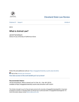 What Is Animal Law?