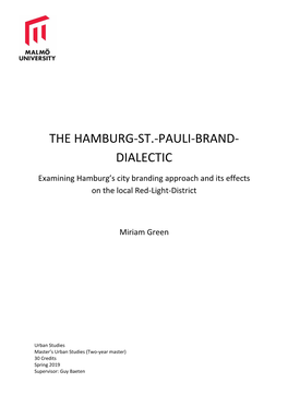 The Hamburg-St.-Pauli-Brand- Dialectic