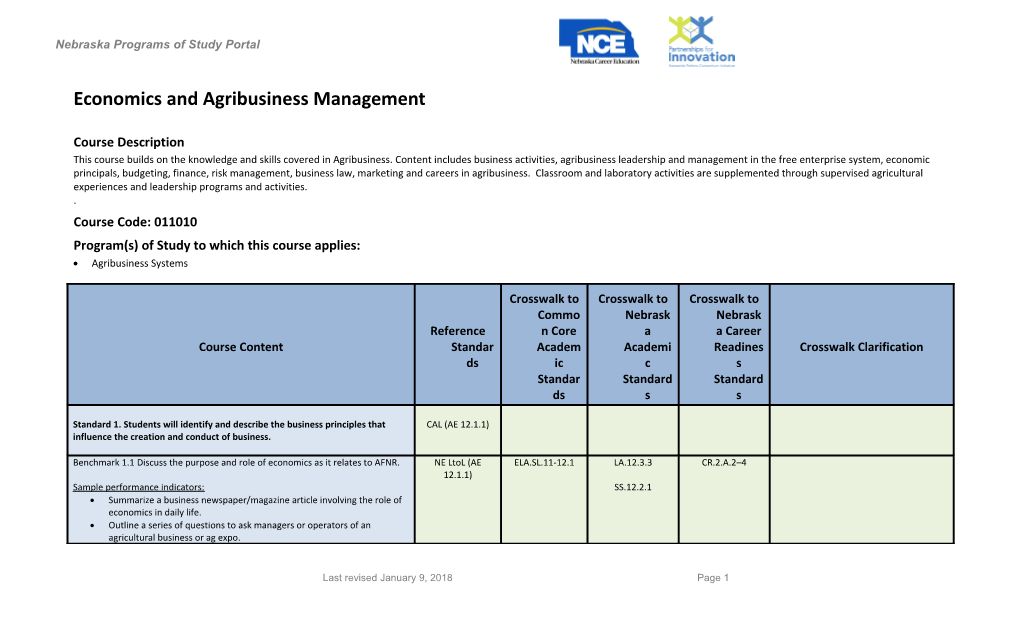 Economics and Agribusiness Management