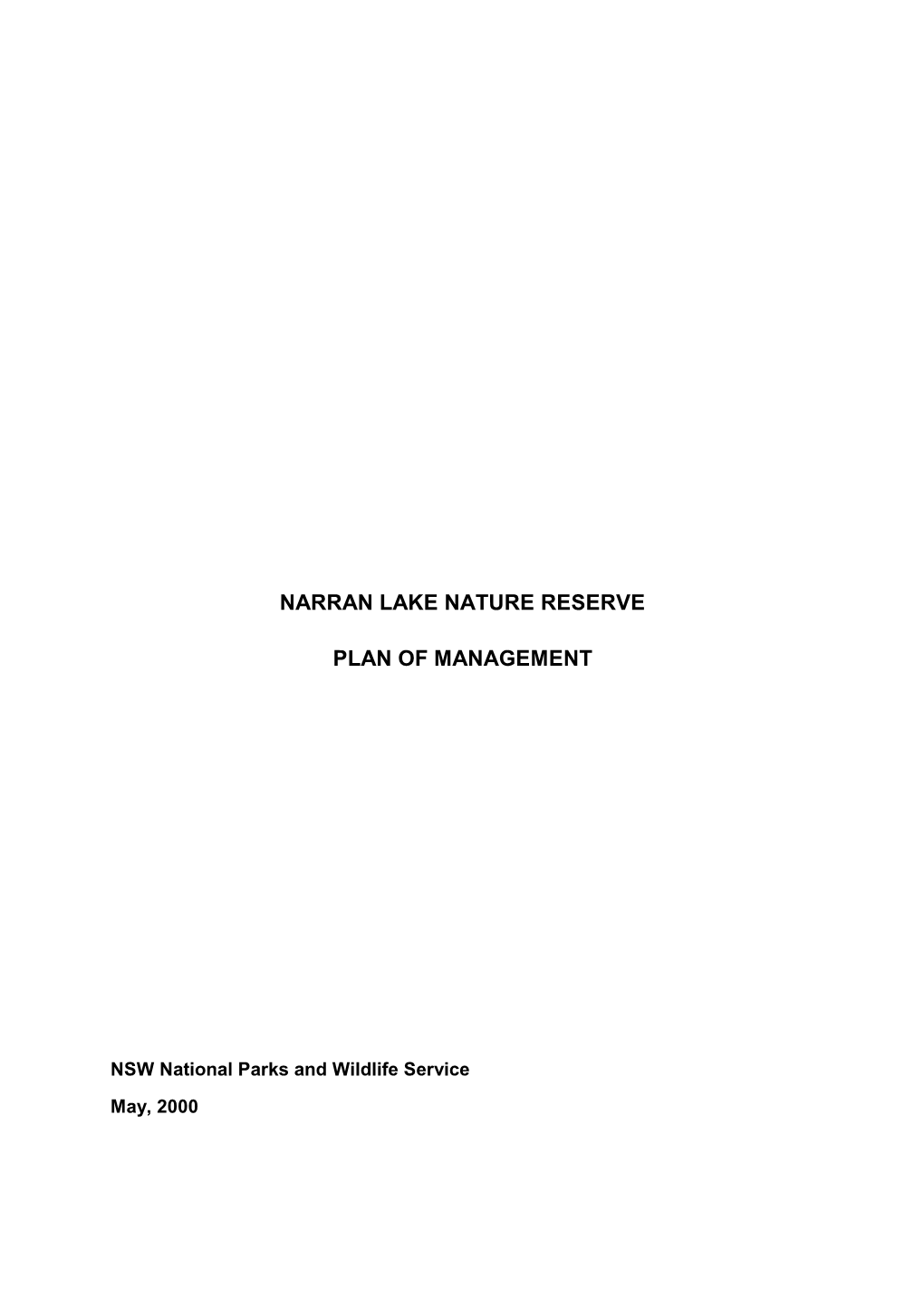 Narran Lake Nature Reserve Plan of Managementdownload