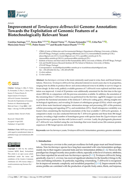 Improvement of Torulaspora Delbrueckii Genome Annotation: Towards the Exploitation of Genomic Features of a Biotechnologically Relevant Yeast