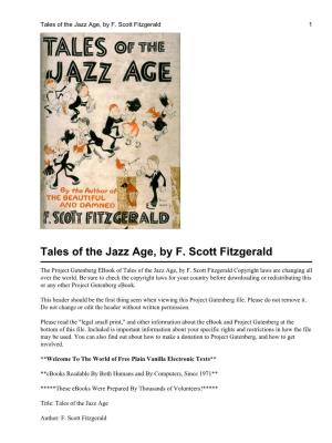 Tales of the Jazz Age, by F. Scott Fitzgerald 1