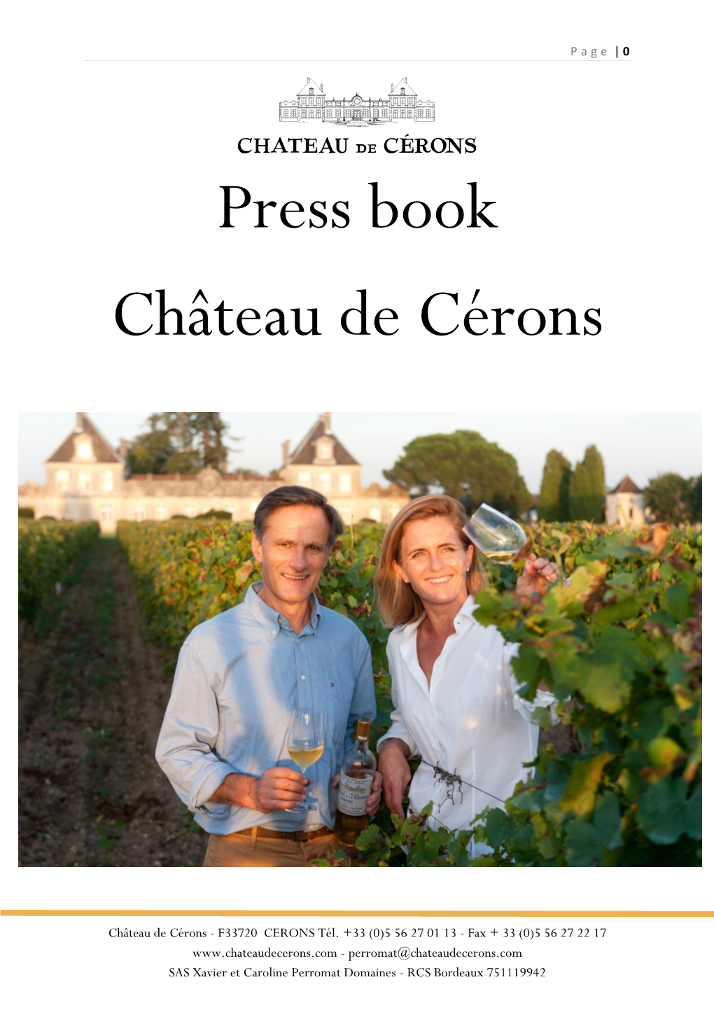 Press Book Château De Cérons