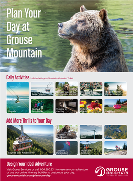 Plan Your Day at Grouse Mountain