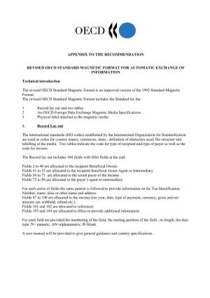 Appendix to the Recommendation Revised