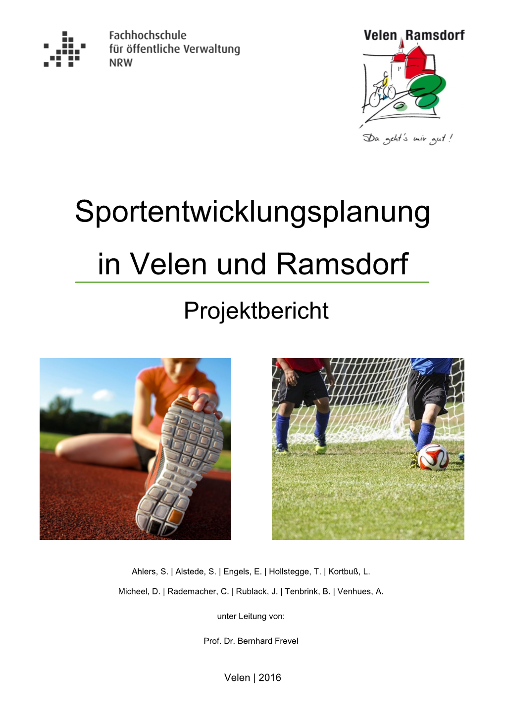 Sportentwicklungsplanung in Velen Und Ramsdorf Projektbericht