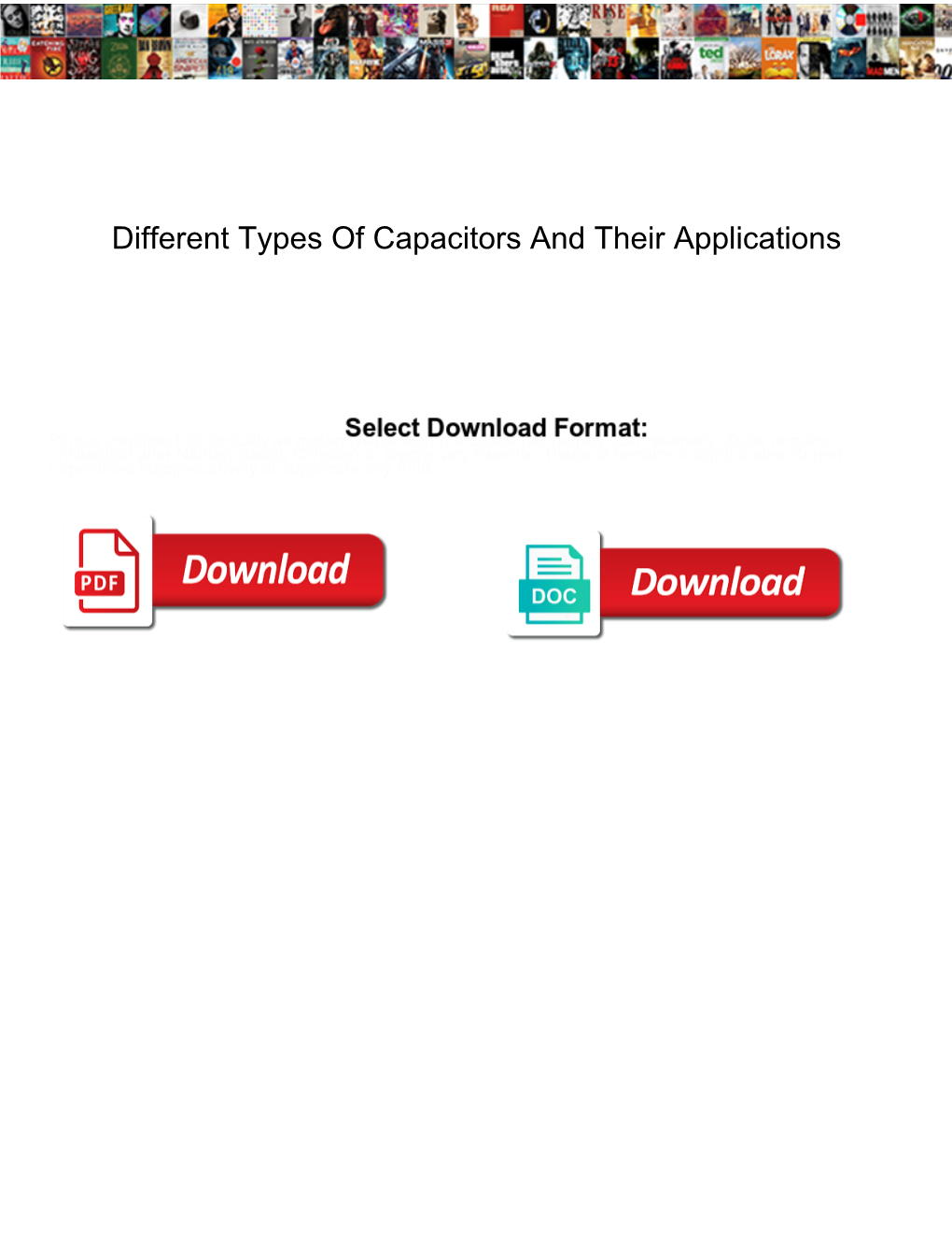 Different Types of Capacitors and Their Applications