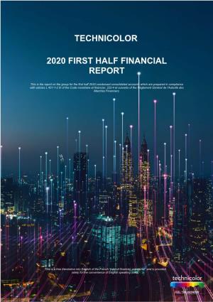 24 July 2020 2020 FIRST HALF FINANCIAL REPORT