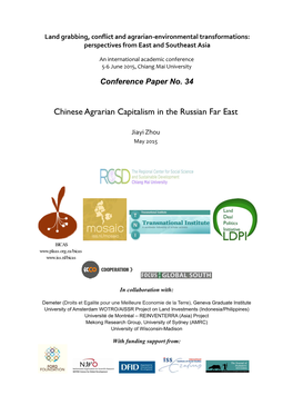 Chinese Agrarian Capitalism in the Russian Far East
