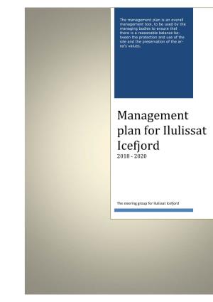 Management Plan for Ilulissat Icefjord 2018-2020 FINAL