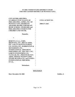 Page 1 of 56 in the UNITED STATES DISTRICT COURT for THE