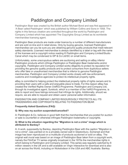 Paddington and Company Limited