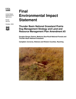 Final Environmental Impact Statement Campbell, Converse, Niobrara and Weston Counties, Wyoming