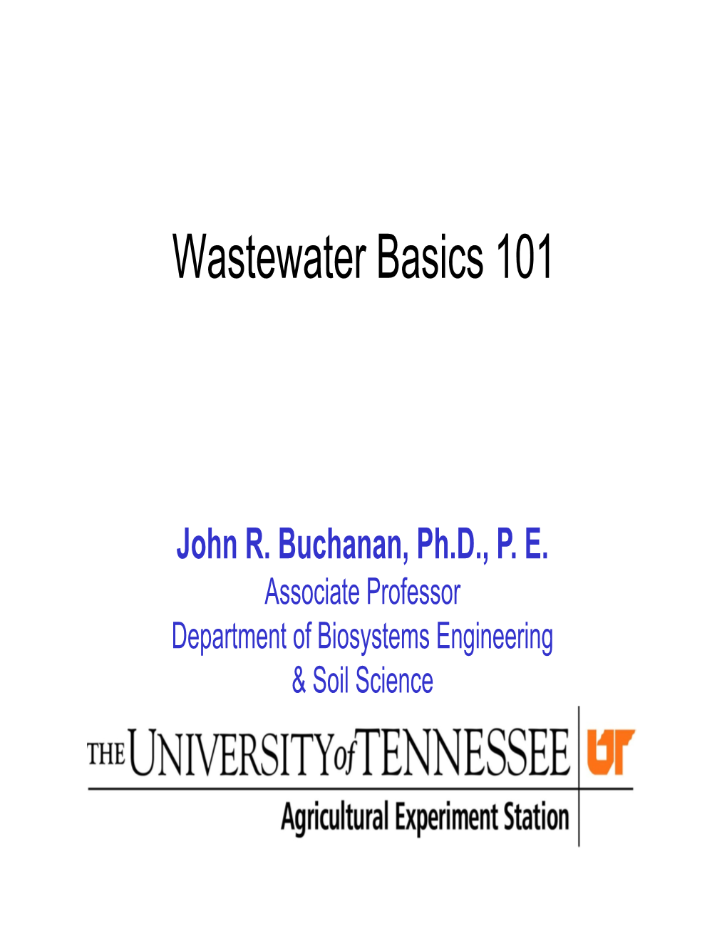 Wastewater Basics 101