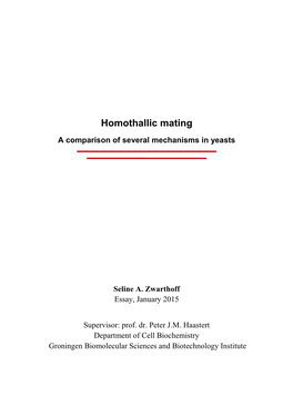 Homothallic Mating