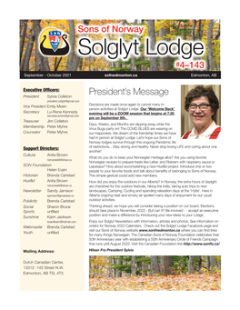 Solglyt Lodge #4–143 September - October 2021 Sofnedmonton.Ca Edmonton, AB