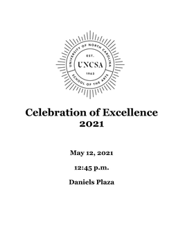Celebration of Excellence 2021 Program