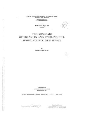 The Minerals of Franklin and Sterling Hill